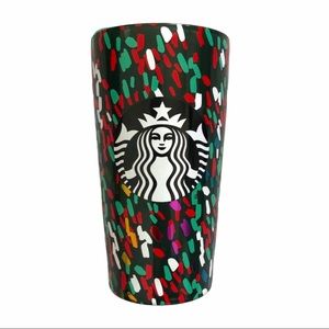 Starbucks Holiday 2019 Confetti Travel Mug Green Red Limited Edition Ceramic Cup